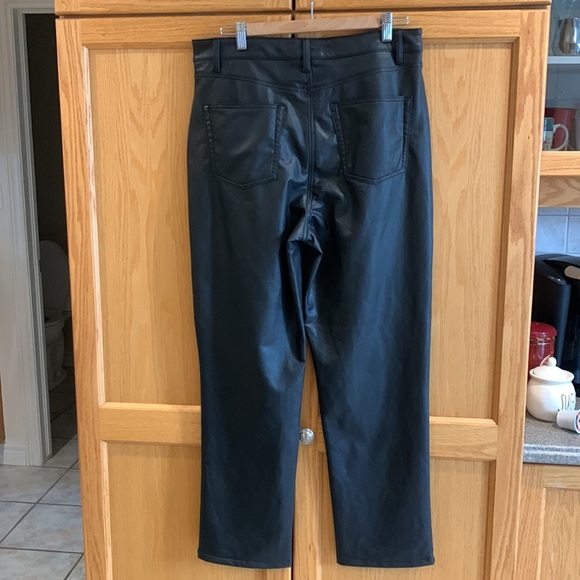 Reitman’s High-Waisted Straight-Leg Faux Leather Pants Women 14 Tall - Picture 15 of 17
